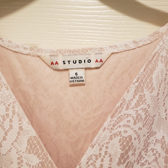 Aa Studio Aa Ivory Nude Lace Dress - Picture 3 of 5